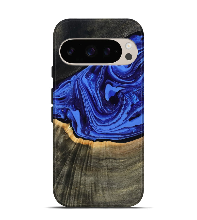 Pixel 10 Wood Live Edge Phone Case - Eliseo (Blue, 802063)