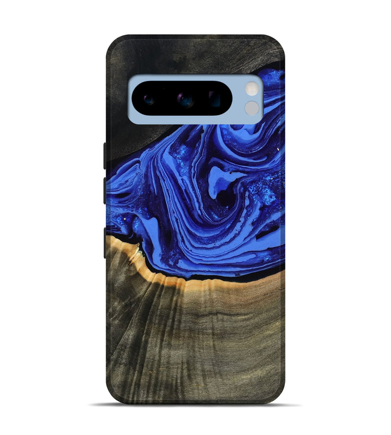 Pixel 8 Pro Wood Live Edge Phone Case - Eliseo (Blue, 802063)