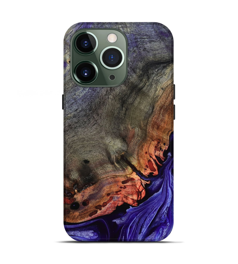 iPhone 13 Pro Wood Live Edge Phone Case - Israel (Purple, 802064)