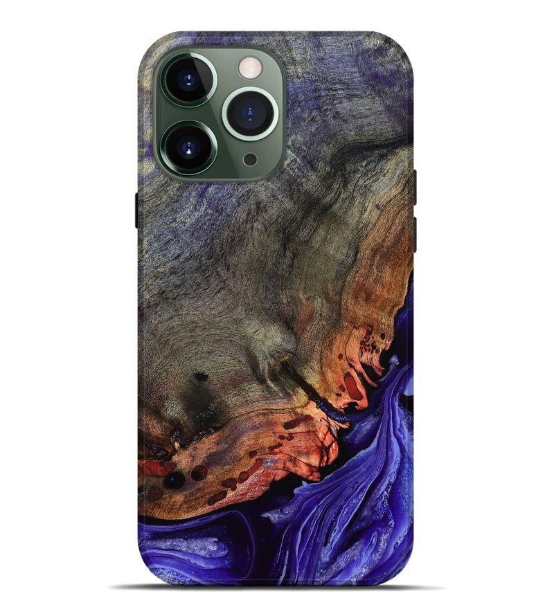 iPhone 13 Pro Max Wood Live Edge Phone Case - Israel (Purple, 802064)