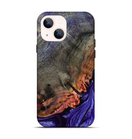 iPhone 14 Wood Live Edge Phone Case - Israel (Purple, 802064)