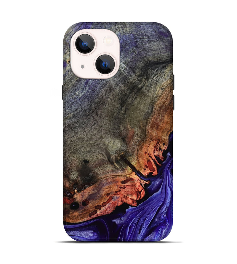 iPhone 14 Wood Live Edge Phone Case - Israel (Purple, 802064)