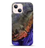 iPhone 14 Plus Wood Live Edge Phone Case - Israel (Purple, 802064)