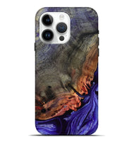 iPhone 15 Pro Max Wood Live Edge Phone Case - Israel (Purple, 802064)