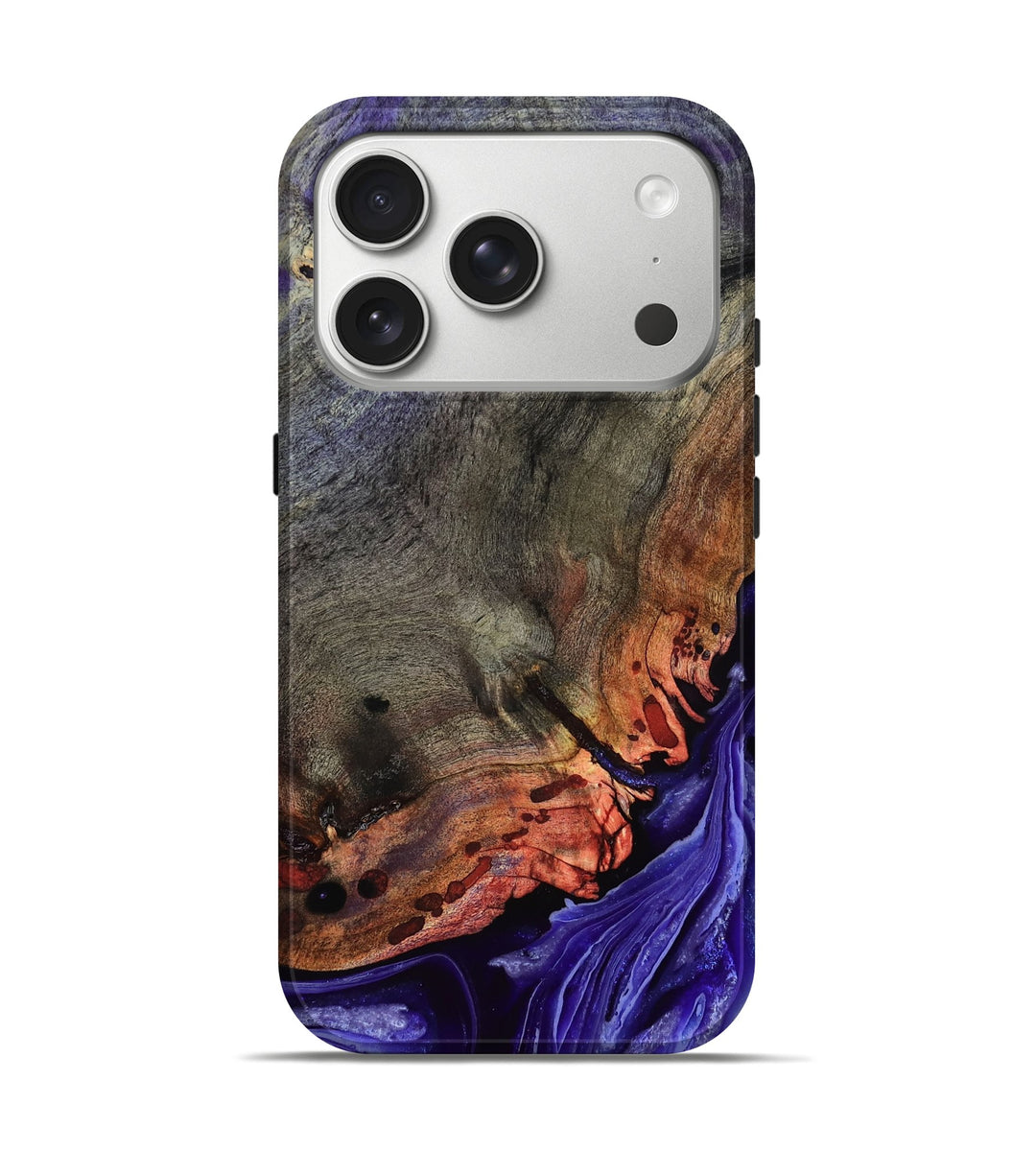 iPhone 17 Pro Wood Live Edge Phone Case - Israel (Purple, 802064)