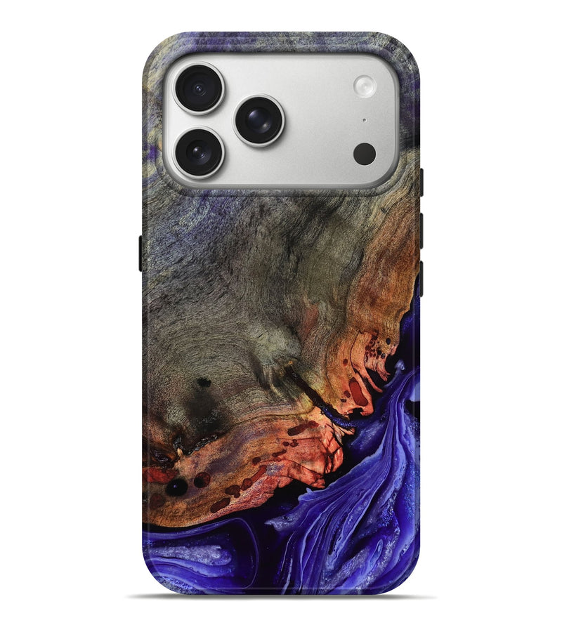 iPhone 17 Pro Max Wood Live Edge Phone Case - Israel (Purple, 802064)