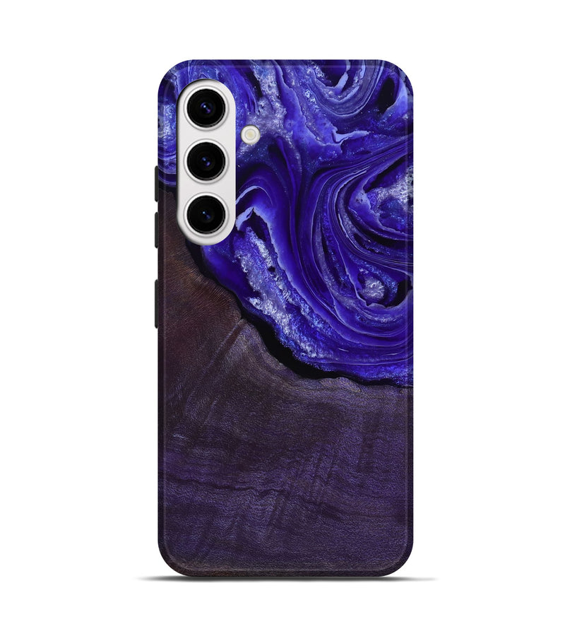 Galaxy S25 Wood Live Edge Phone Case - Nevaeh (Purple, 802065)