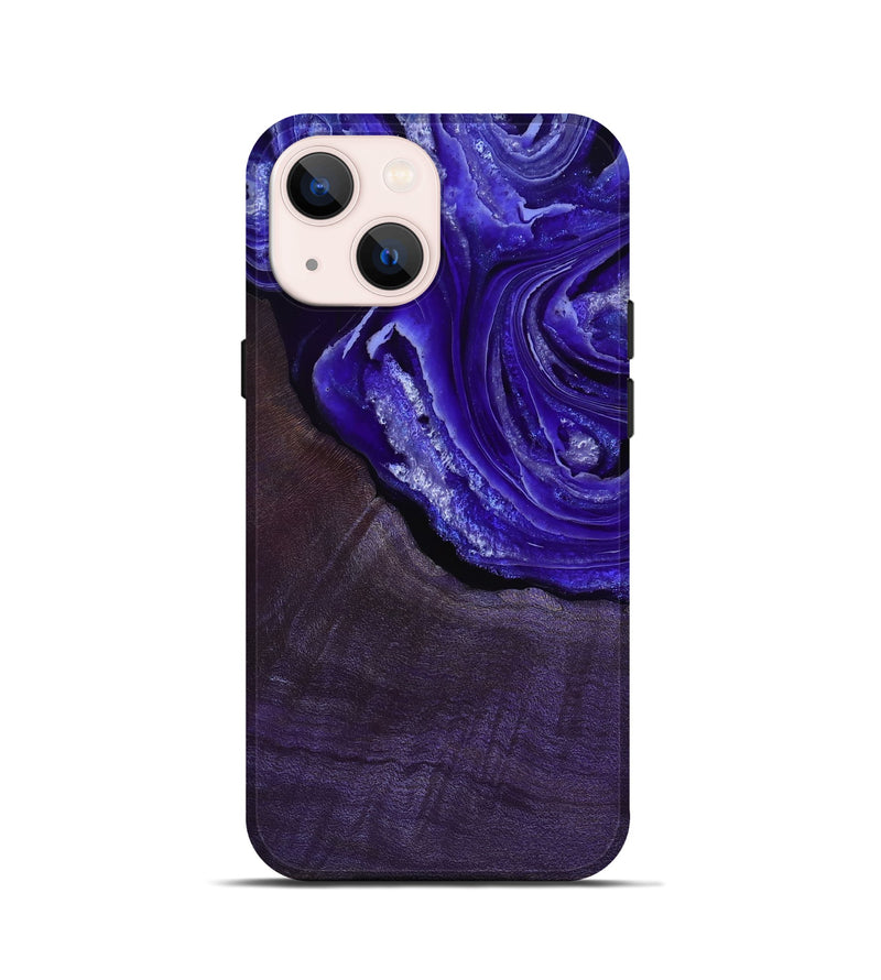 iPhone 13 mini Wood Live Edge Phone Case - Nevaeh (Purple, 802065)