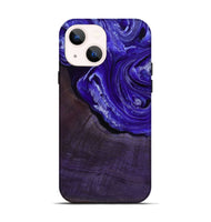 iPhone 14 Wood Live Edge Phone Case - Nevaeh (Purple, 802065)