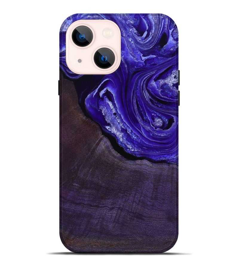iPhone 14 Plus Wood Live Edge Phone Case - Nevaeh (Purple, 802065)