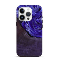 iPhone 15 Pro Wood Live Edge Phone Case - Nevaeh (Purple, 802065)