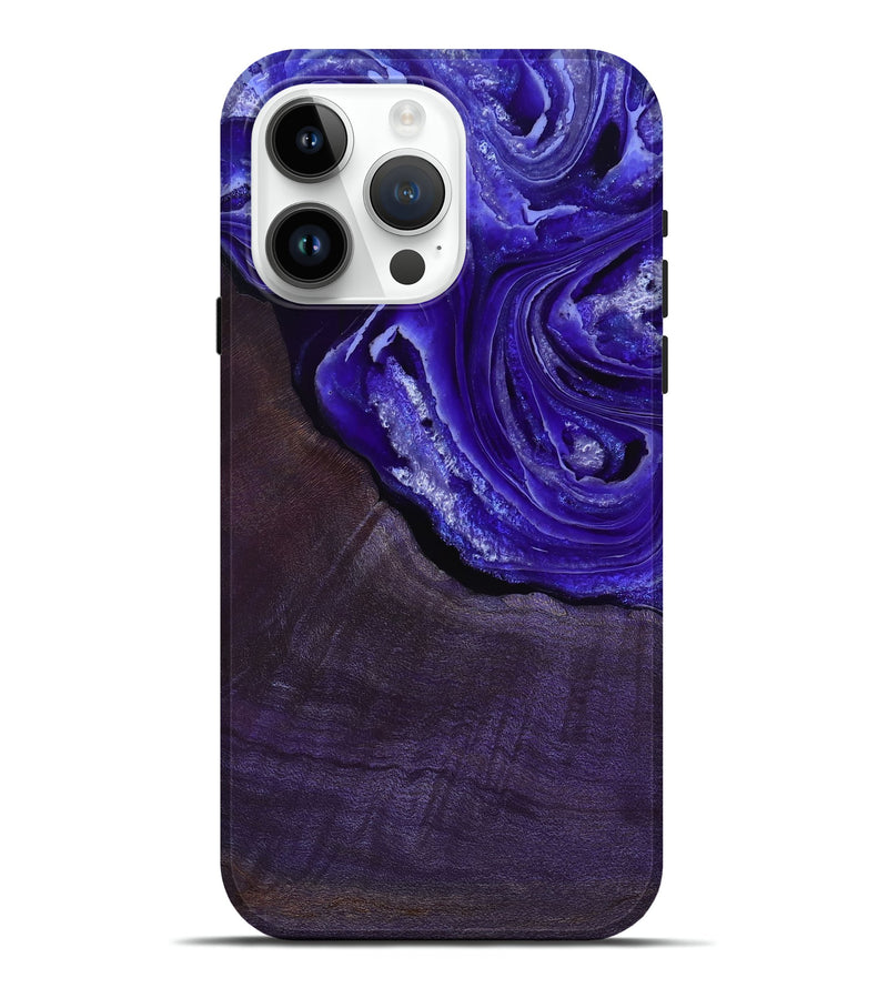 iPhone 15 Pro Max Wood Live Edge Phone Case - Nevaeh (Purple, 802065)