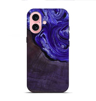 iPhone 16 Wood Live Edge Phone Case - Nevaeh (Purple, 802065)