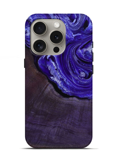 iPhone 16 Pro Wood Live Edge Phone Case - Nevaeh (Purple, 802065)