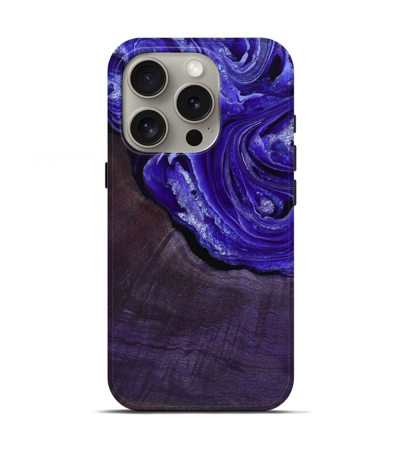 iPhone 16 Pro Wood Live Edge Phone Case - Nevaeh (Purple, 802065)