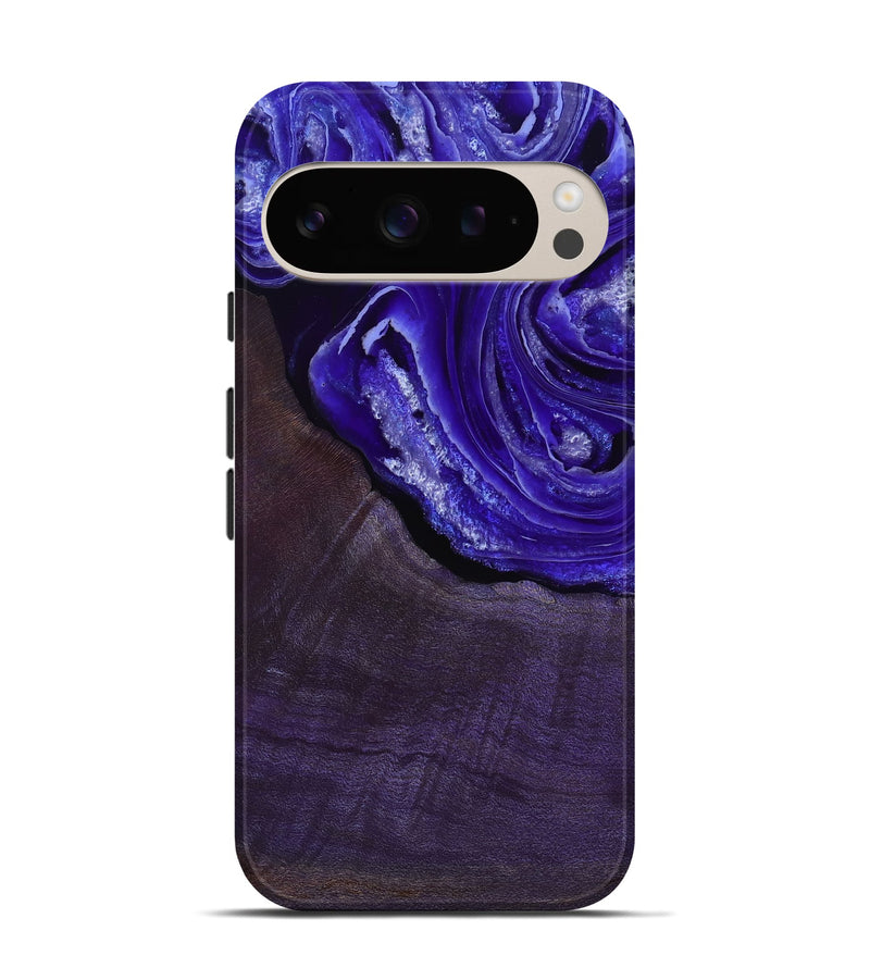 Pixel 9 Pro Wood Live Edge Phone Case - Nevaeh (Purple, 802065)