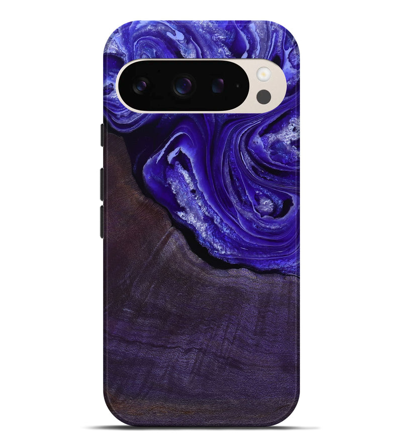 Pixel 9 Pro XL Wood Live Edge Phone Case - Nevaeh (Purple, 802065)