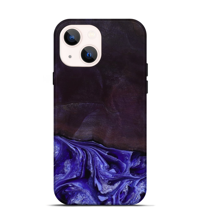 iPhone 14 Wood Live Edge Phone Case - Colten (Purple, 802067)