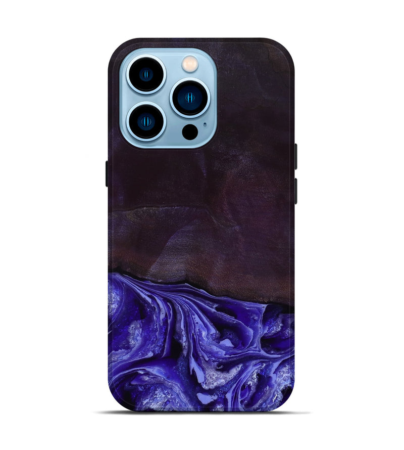 iPhone 14 Pro Wood Live Edge Phone Case - Colten (Purple, 802067)