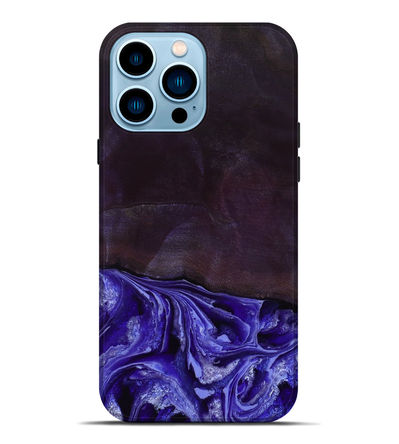 iPhone 14 Pro Max Wood Live Edge Phone Case - Colten (Purple, 802067)