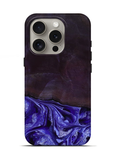 iPhone 16 Pro Wood Live Edge Phone Case - Colten (Purple, 802067)