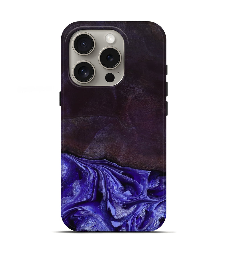 iPhone 16 Pro Wood Live Edge Phone Case - Colten (Purple, 802067)