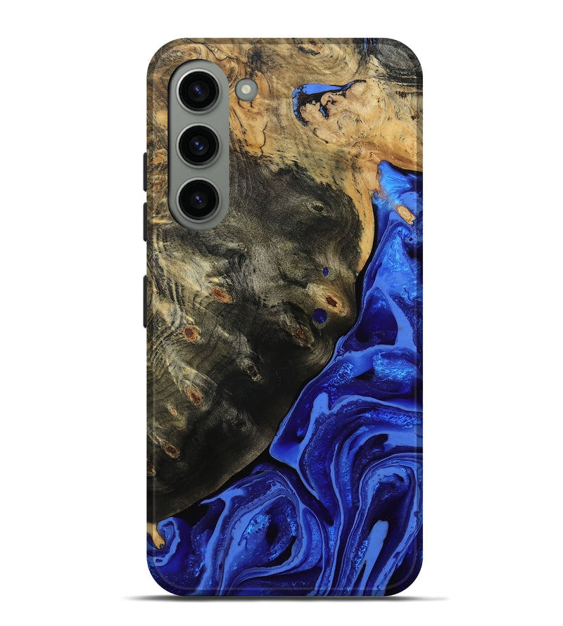 Galaxy S23 Plus Wood Live Edge Phone Case - Melvin (Blue, 802068)