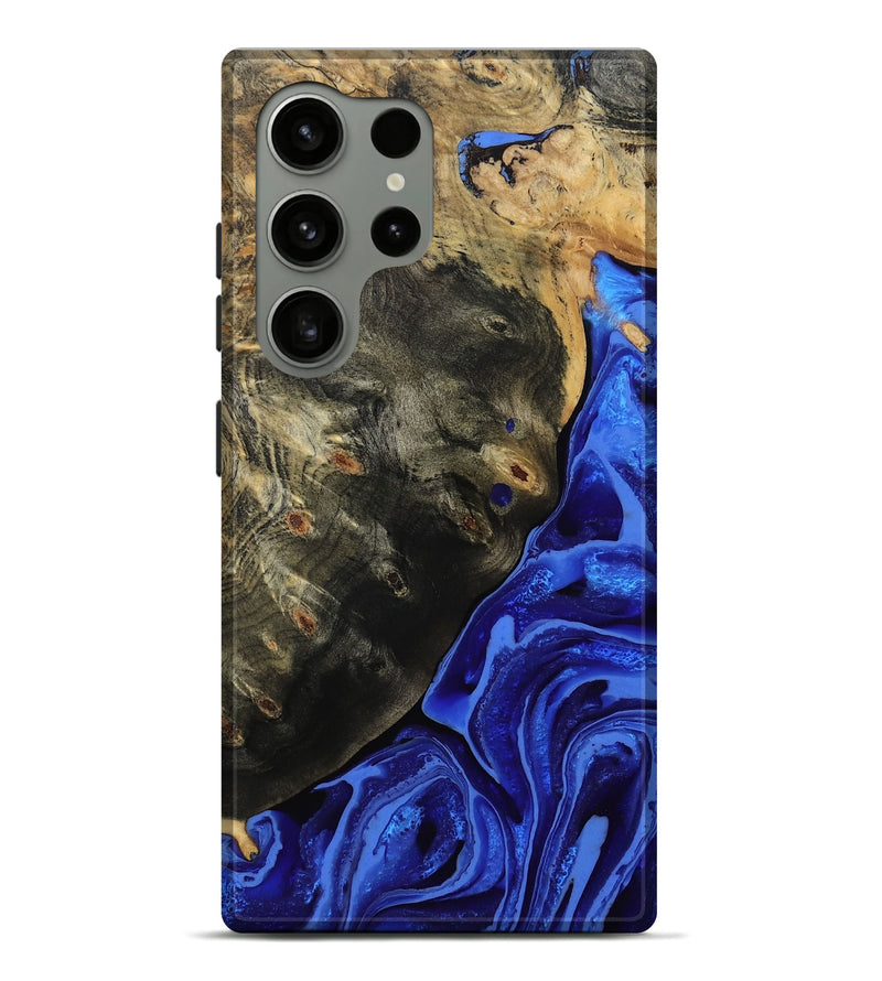 Galaxy S24 Ultra Wood Live Edge Phone Case - Melvin (Blue, 802068)