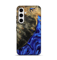 Galaxy S25 Wood Live Edge Phone Case - Melvin (Blue, 802068)