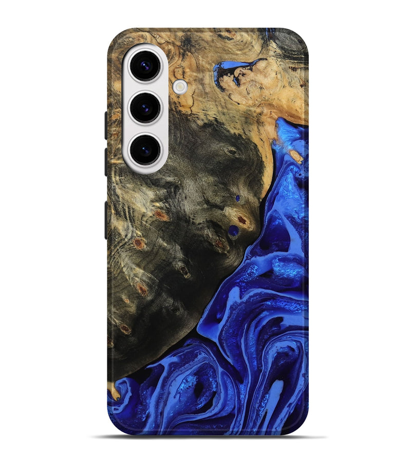 Galaxy S25 Plus Wood Live Edge Phone Case - Melvin (Blue, 802068)