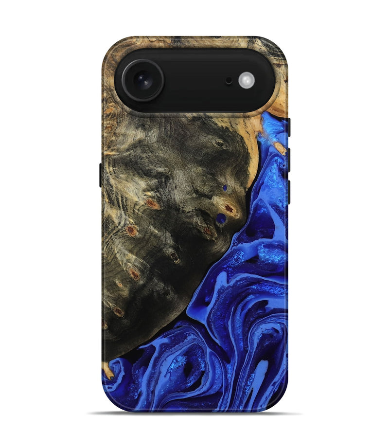 iPhone 17 Air Wood Live Edge Phone Case - Melvin (Blue, 802068)