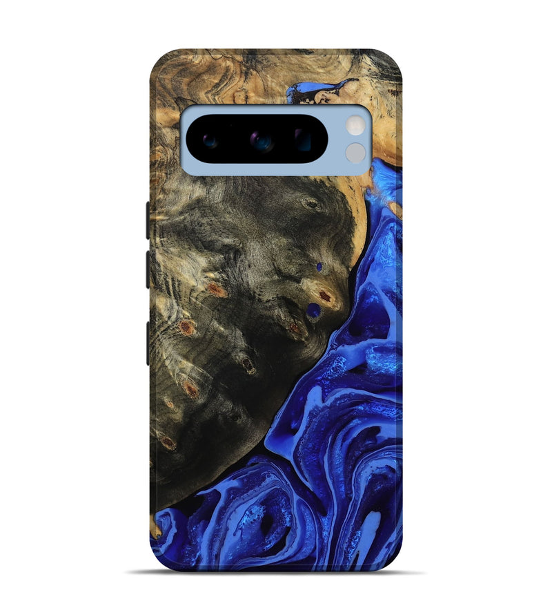 Pixel 8 Pro Wood Live Edge Phone Case - Melvin (Blue, 802068)