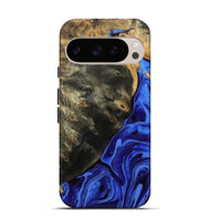 Pixel 9 Wood Live Edge Phone Case - Melvin (Blue, 802068)