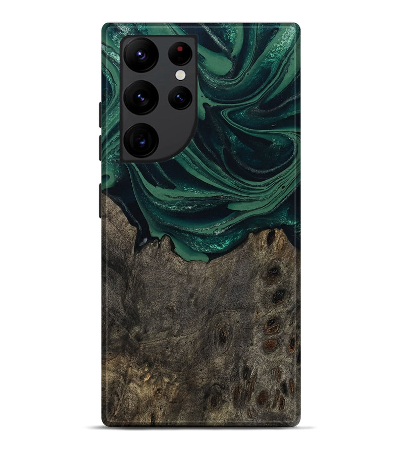 Galaxy S22 Ultra Wood Live Edge Phone Case - Josue (Green, 802069)