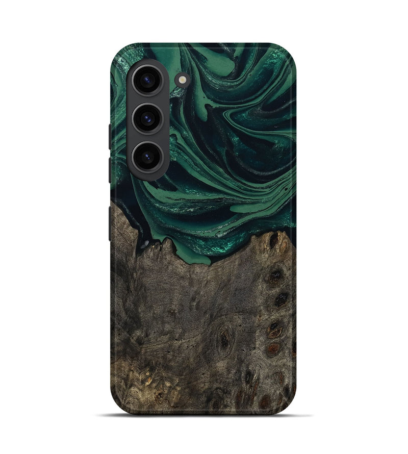 Galaxy S23 Wood Live Edge Phone Case - Josue (Green, 802069)