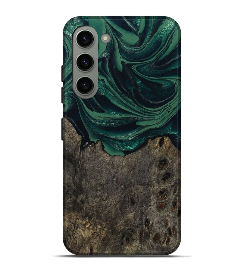 Galaxy S23 Plus Wood Live Edge Phone Case - Josue (Green, 802069)