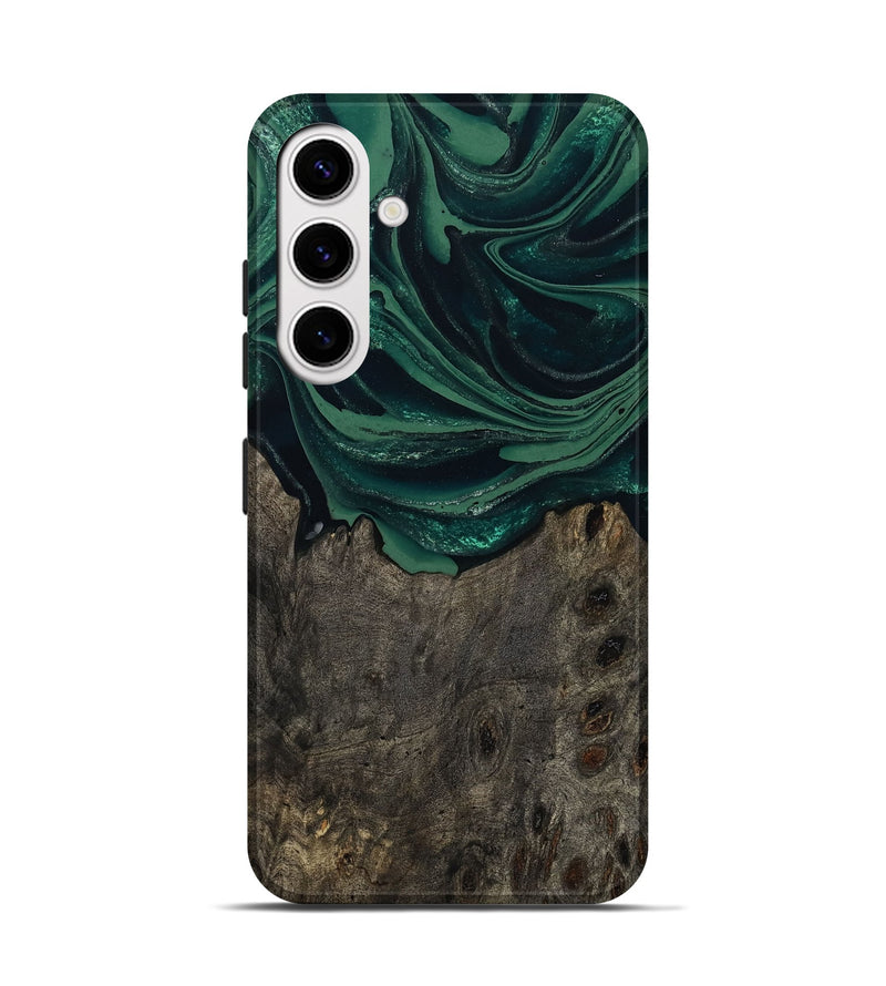 Galaxy S25 Wood Live Edge Phone Case - Josue (Green, 802069)