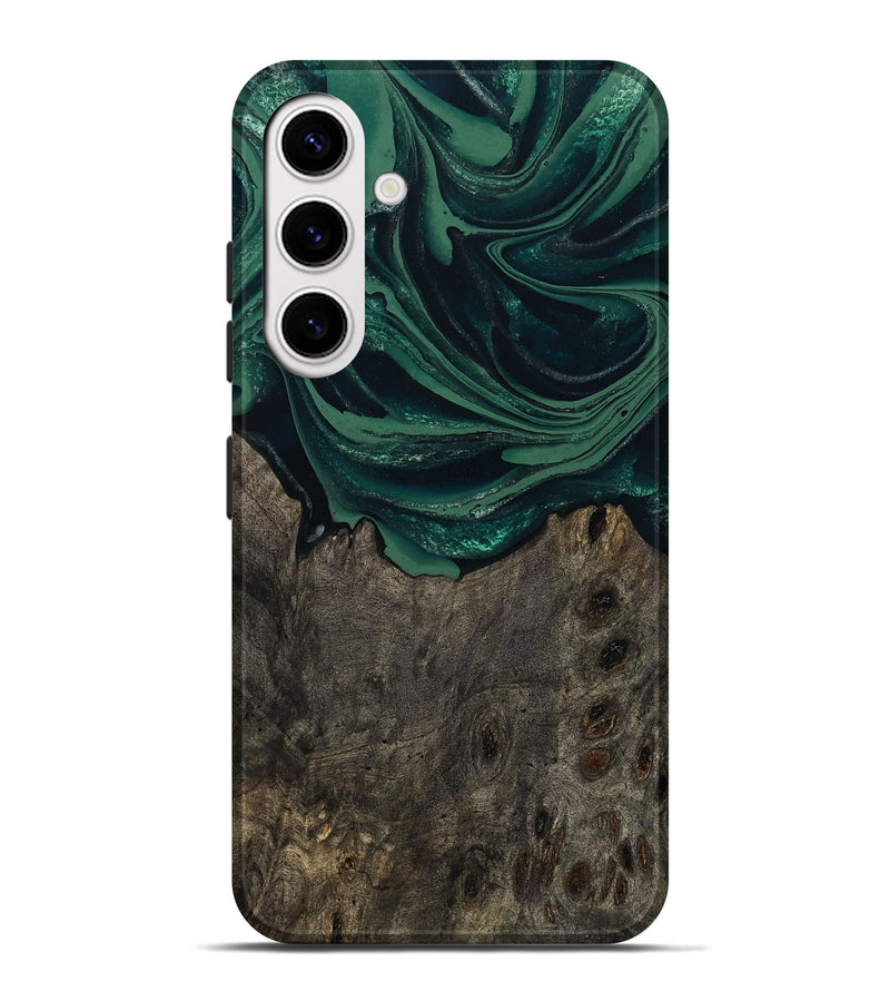Galaxy S25 Plus Wood Live Edge Phone Case - Josue (Green, 802069)