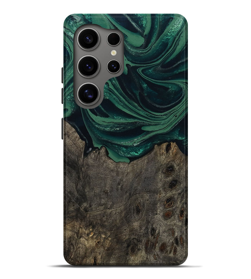 Galaxy S25 Ultra Wood Live Edge Phone Case - Josue (Green, 802069)