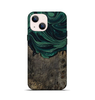 iPhone 13 mini Wood Live Edge Phone Case - Josue (Green, 802069)