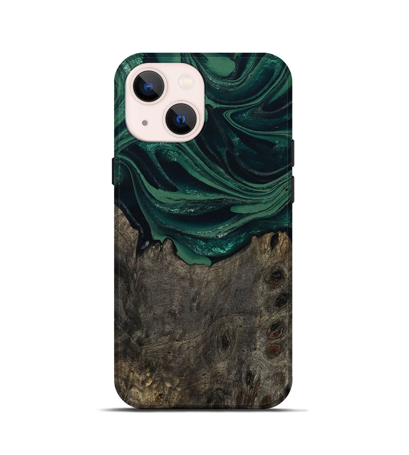 iPhone 13 mini Wood Live Edge Phone Case - Josue (Green, 802069)