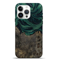 iPhone 15 Pro Max Wood Live Edge Phone Case - Josue (Green, 802069)