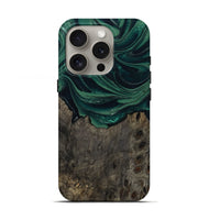 iPhone 16 Pro Wood Live Edge Phone Case - Josue (Green, 802069)