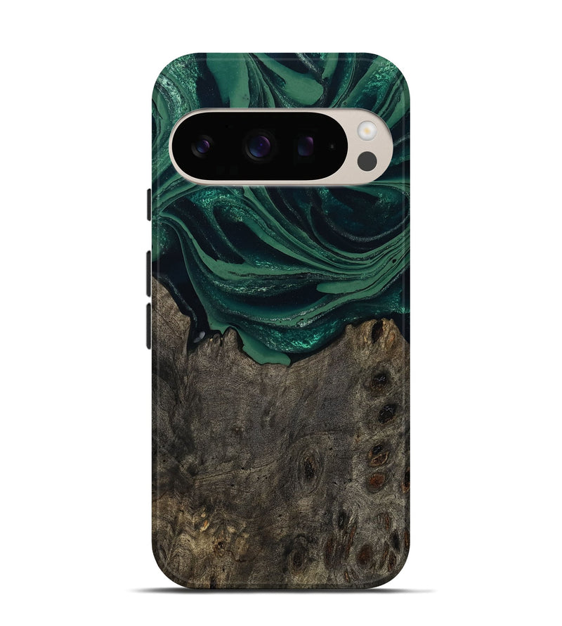 Pixel 10 Pro Wood Live Edge Phone Case - Josue (Green, 802069)