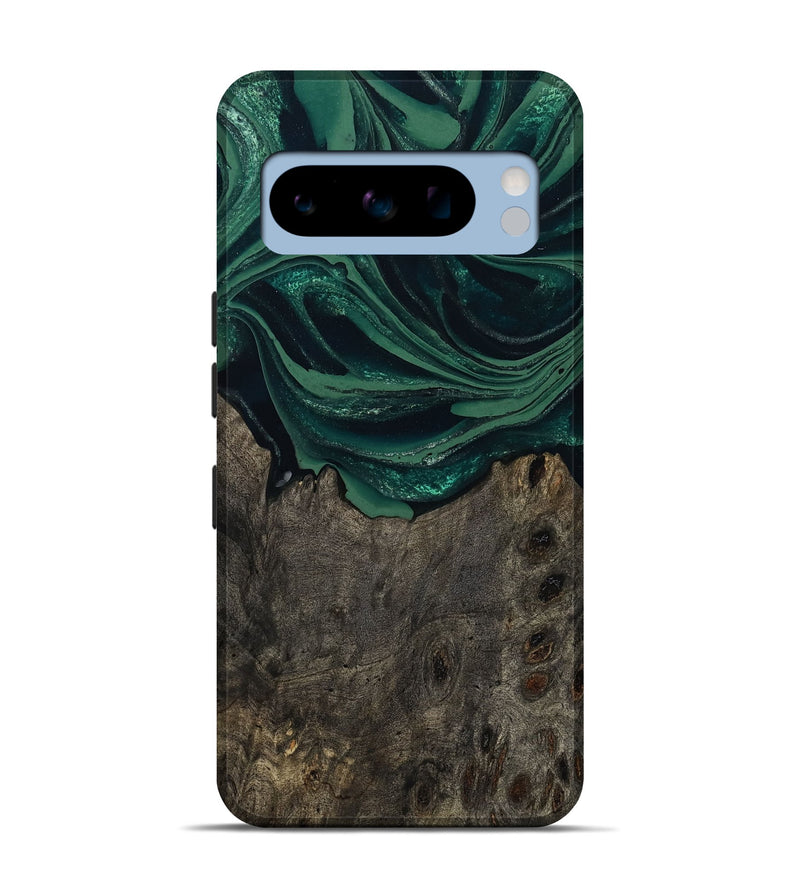 Pixel 8 Pro Wood Live Edge Phone Case - Josue (Green, 802069)