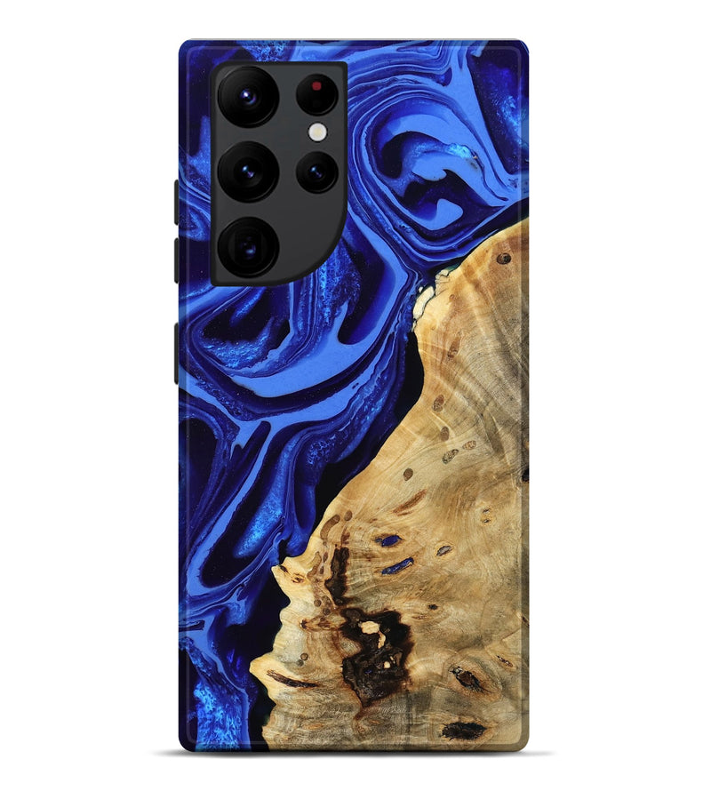 Galaxy S22 Ultra Wood Live Edge Phone Case - Karma (Blue, 802070)