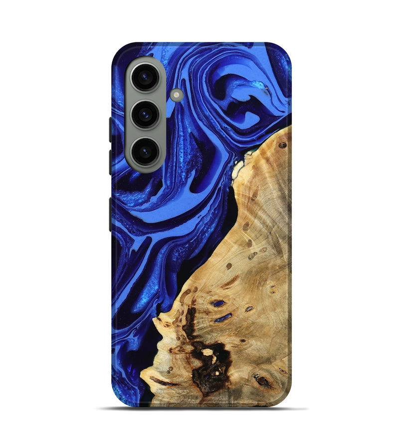 Galaxy S24 Wood Live Edge Phone Case - Karma (Blue, 802070)