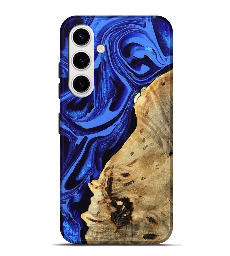 Galaxy S25 Plus Wood Live Edge Phone Case - Karma (Blue, 802070)
