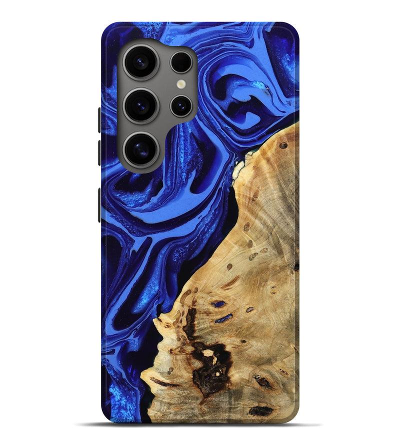 Galaxy S25 Ultra Wood Live Edge Phone Case - Karma (Blue, 802070)