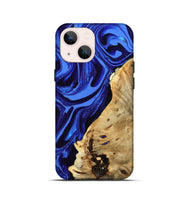 iPhone 13 mini Wood Live Edge Phone Case - Karma (Blue, 802070)